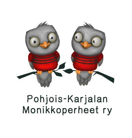 Pohjois-Karjalan Monikkoperheet ry logo